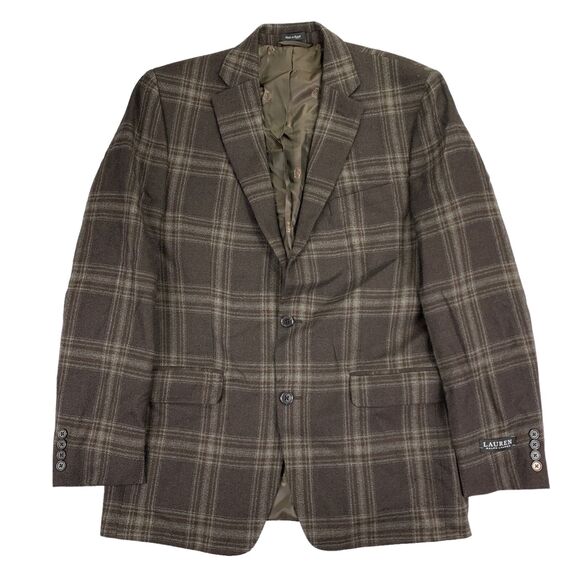 Lauren Ralph Lauren Mens UltraFlex Lexington Classic Fit Suit Jacket Brown 42L